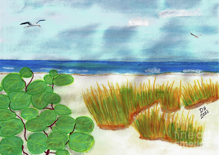 Florida Beach Painting by D Hackett