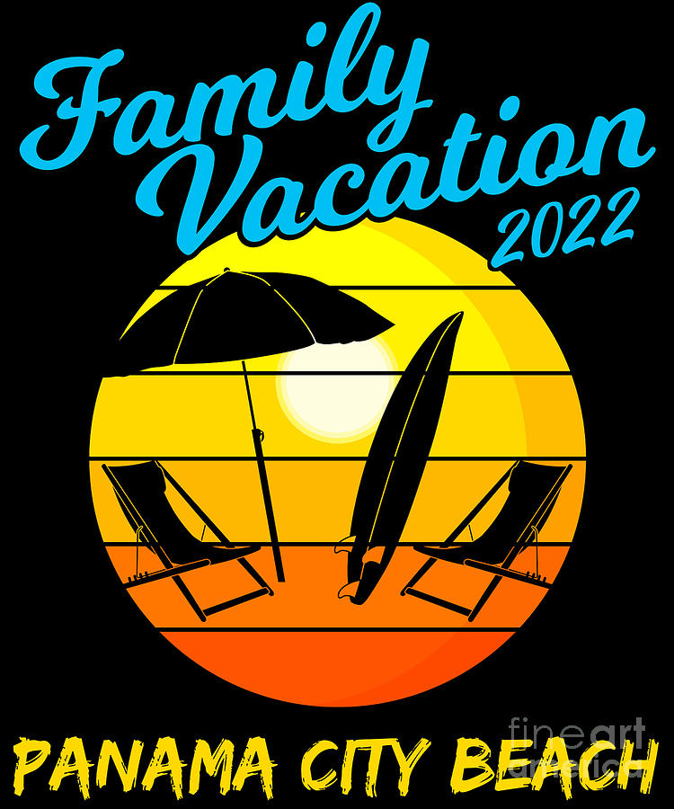 Florida Beach Family Vacation 2022 Panama City Beach design Digital Art by Jacob Hughes