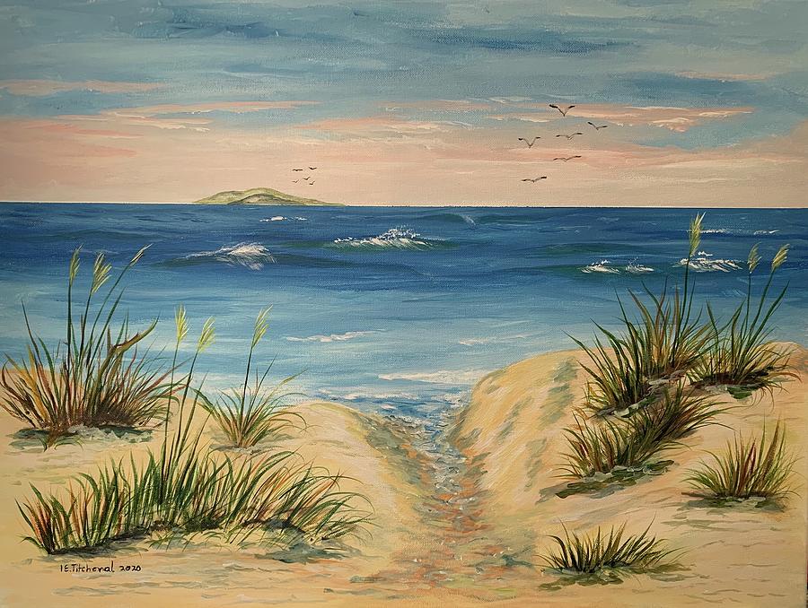 Florida Beach Painting - Florida beach by Inez Ellen Titchenal