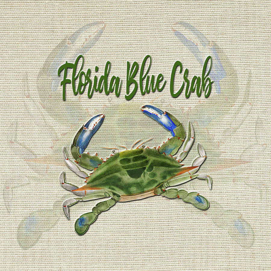Florida Blue Crab Digital Art by HH Photography of Florida