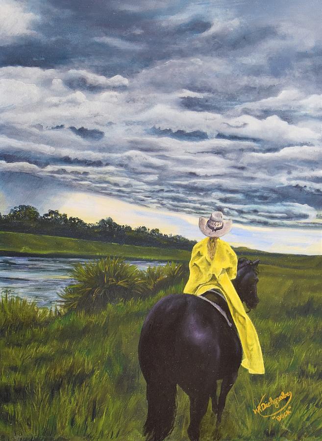 Florida Cowgirl Painting by William Dickgraber