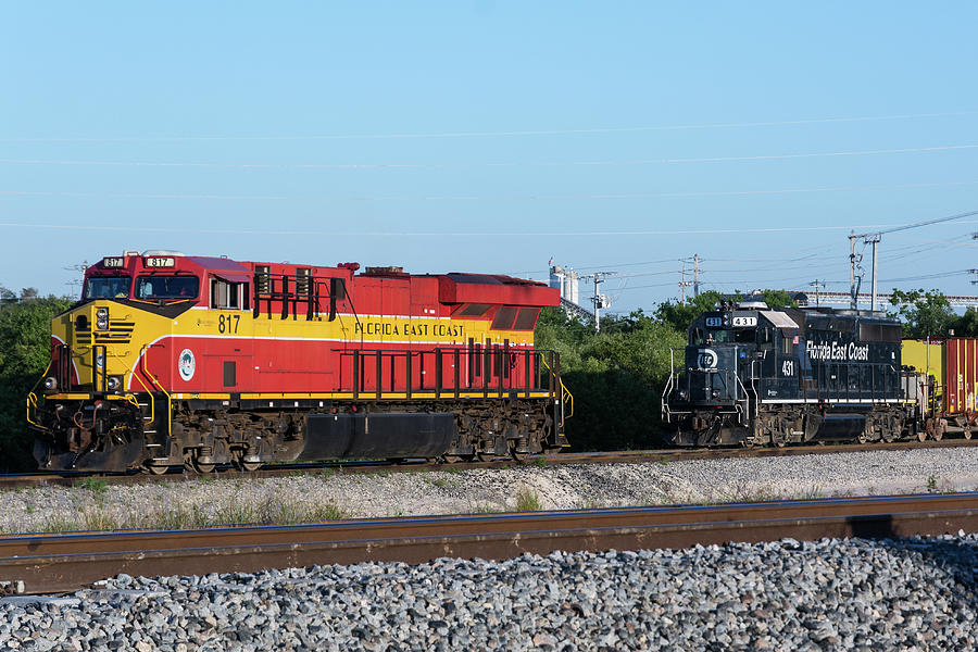 Florida East Coast Railroad Engines. Photograph by Bradford Martin
