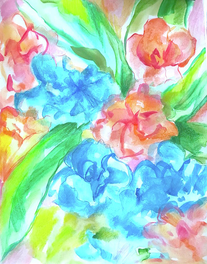 Florida Flowers Painting by Shelley Overton