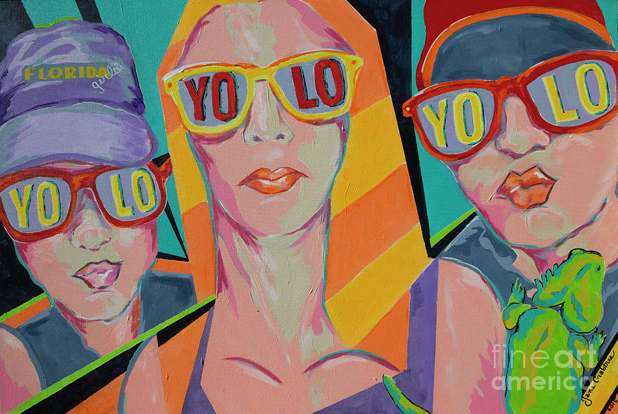 Florida Girls YOLO Painting by Jane Crabtree
