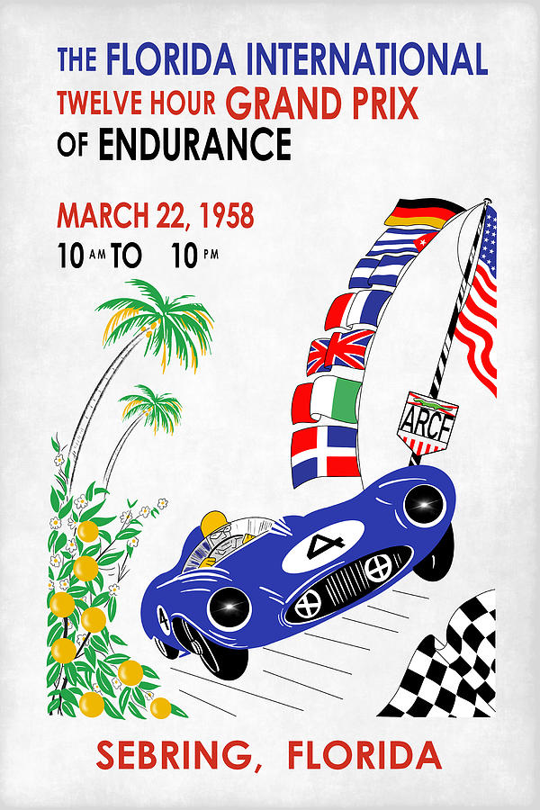 Florida International Grand Prix Poster Photograph by Mark Rogan - Fine