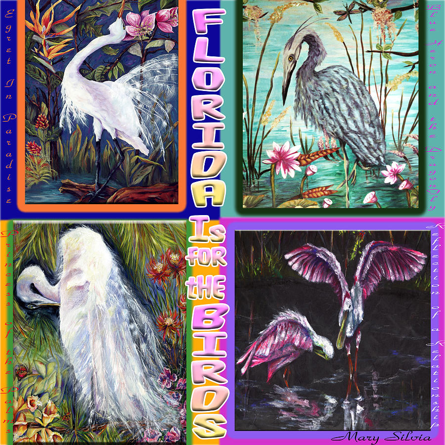 Florida Is For The Birds Tapestry - Textile by Mary Silvia
