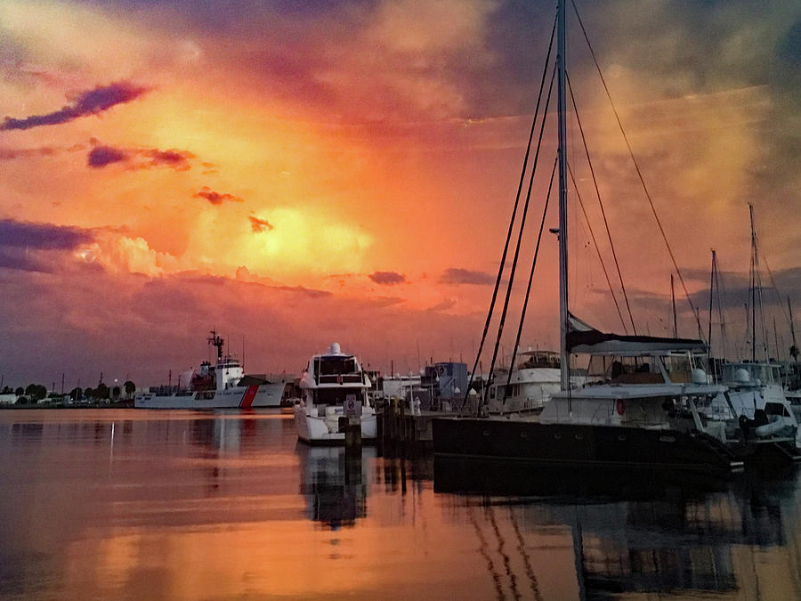 Twilight at Harbourage, St. Petersburg, Florida Photograph by Bonnie Colgan