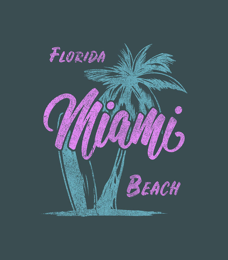 Florida Miami Beach Palms Summer Vacation Family Fl Digital Art by ...