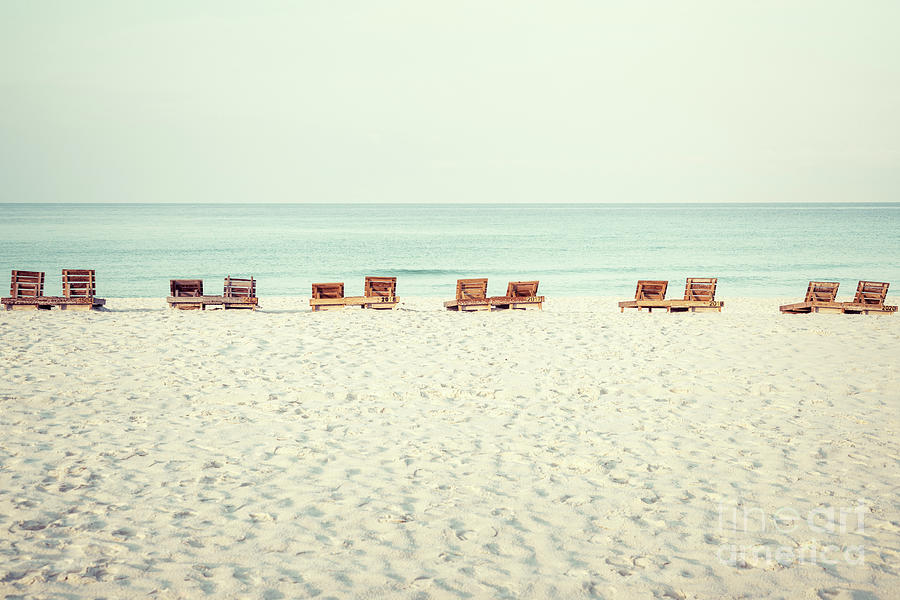 Florida Panama City Beach Chairs Photo Photograph by Paul Velgos