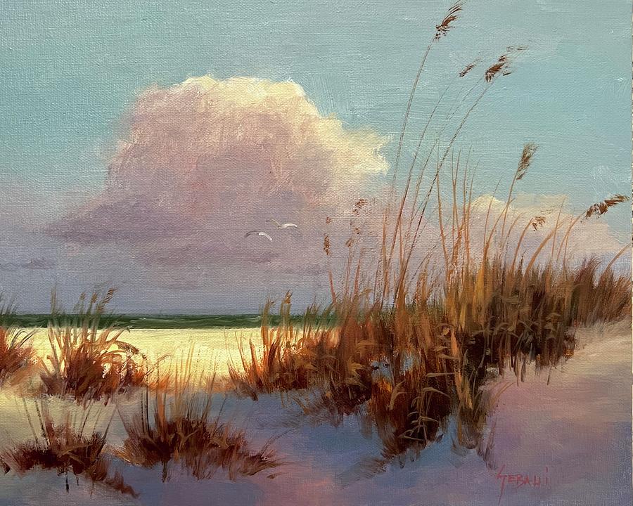 Florida Sand Dunes Art Print Painting by Karim Gebahi | Fine Art America