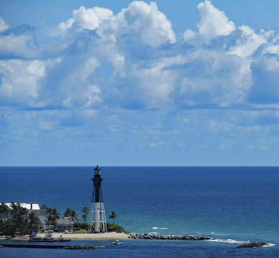 Florida Sky and Lighthouse at Hillsboro Beach Photograph by Corinne Carroll