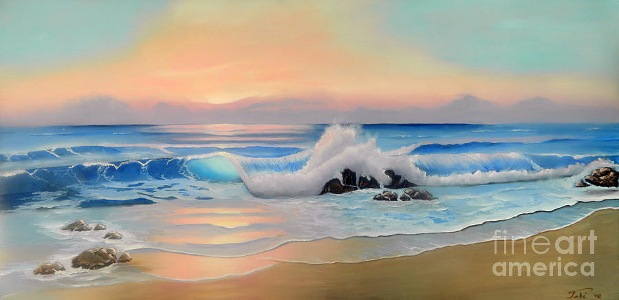 Seascape Painting - Florida Sunrise by Tobi Czumak