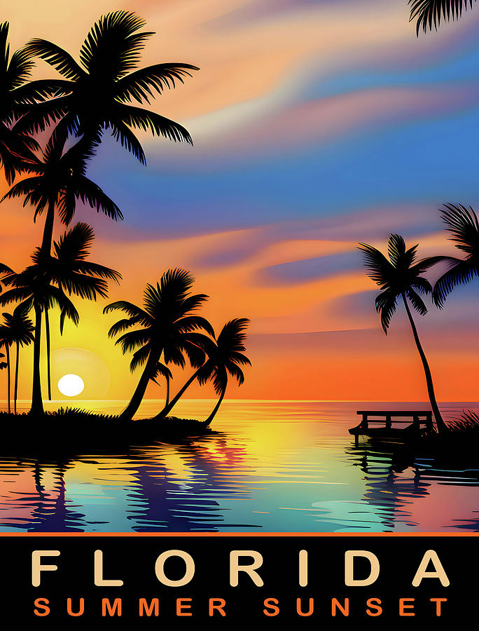 Florida Sunsets Digital Art by Long Shot