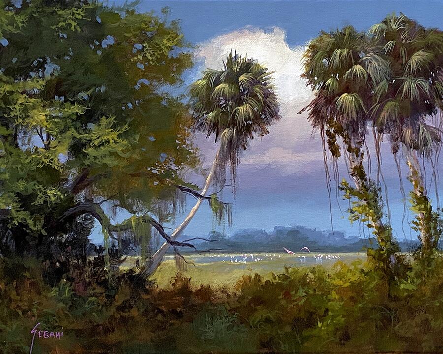 Florida Tropical Landscape Art Print Painting