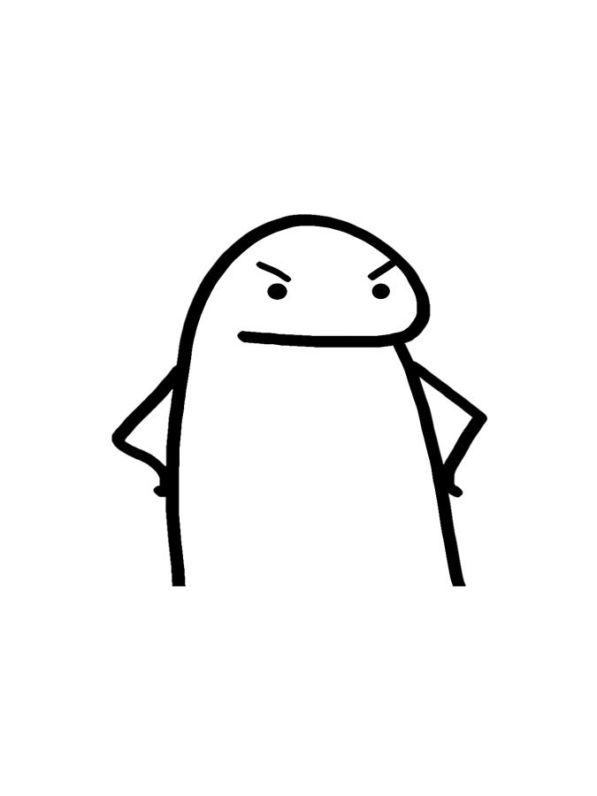 Flork Angry Drawing by Stickers' House - Pixels