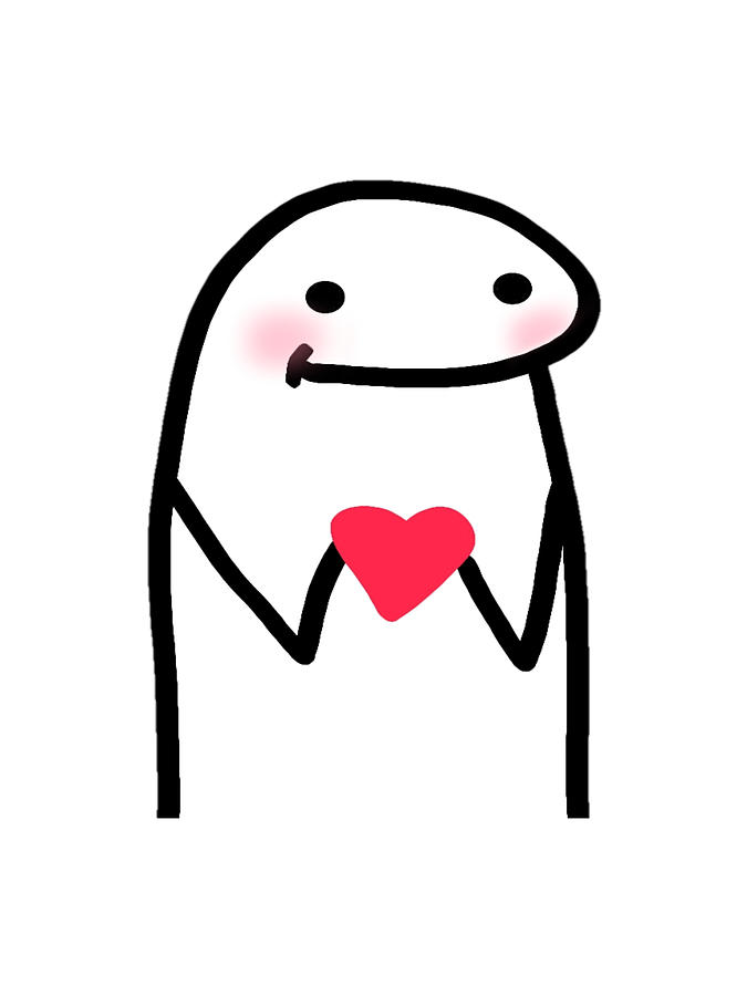 Flork Heart Drawing by Stickers' House - Pixels