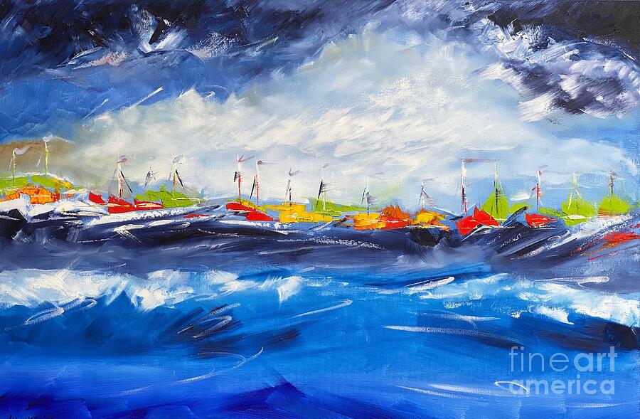 Flotilla Painting by Alan Metzger