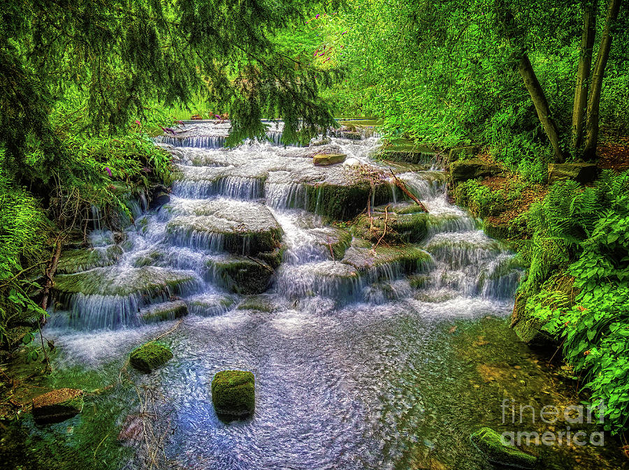 Waterfall Photograph - Flow and Glow by Leigh Kemp Waterfall Photograph - Flow and Glow by Leigh Kemp