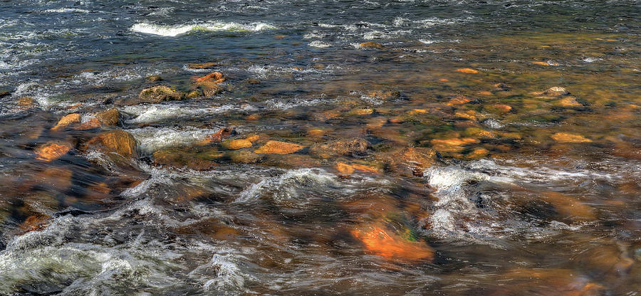 Flow Gold 2 The River Spey Highlands of Scotland Photograph by OBT Imaging