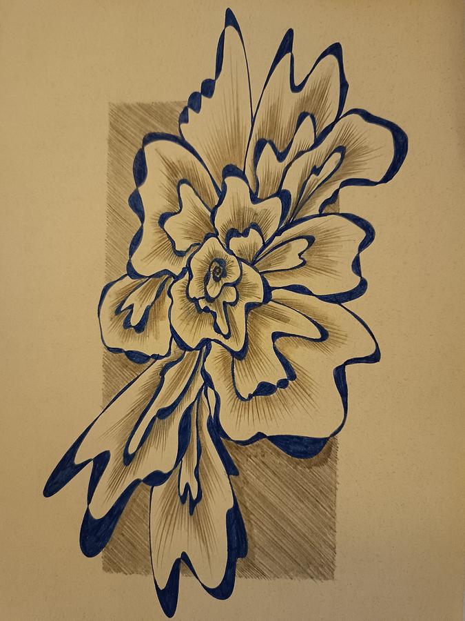 Abstract Drawing - Flower abstract 1 by Antonis Meintanis