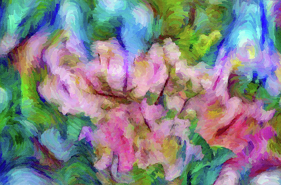 Flower Abstract Colorful Impressions  Digital Art by Gaby Ethington