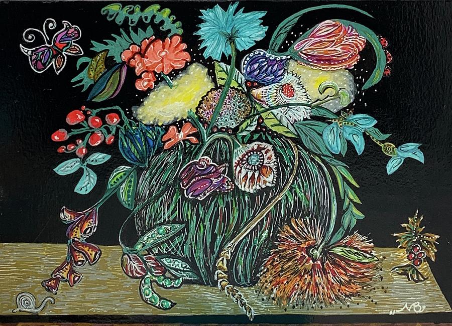 Flower Painting - Flower Arrangement by Melin Baker