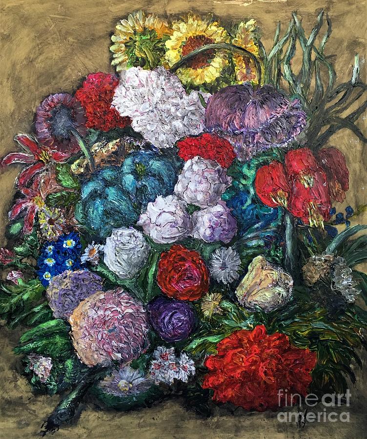 Flower arrangement Painting by Richard Wandell