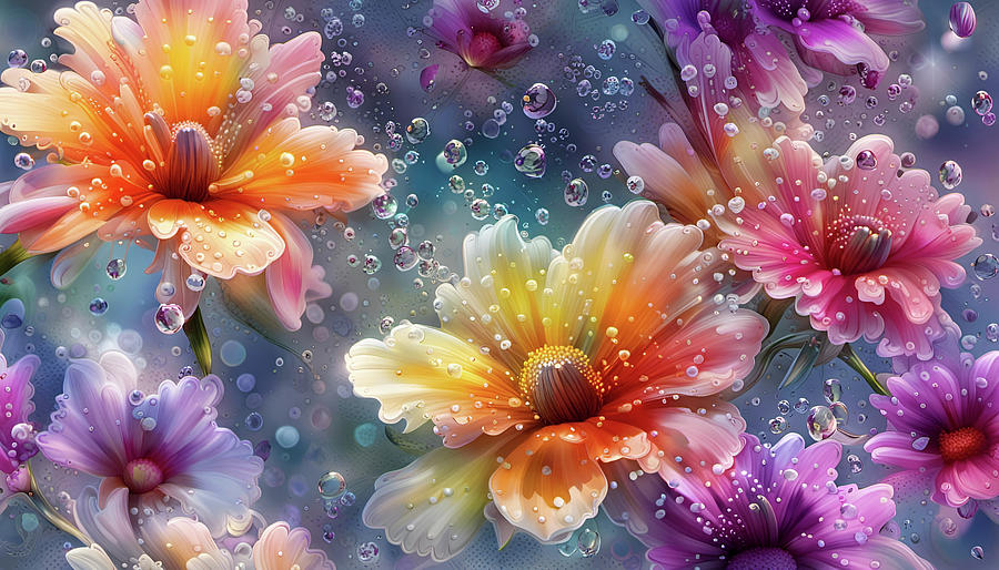 Flower Art Digital Art by Deb Beausoleil