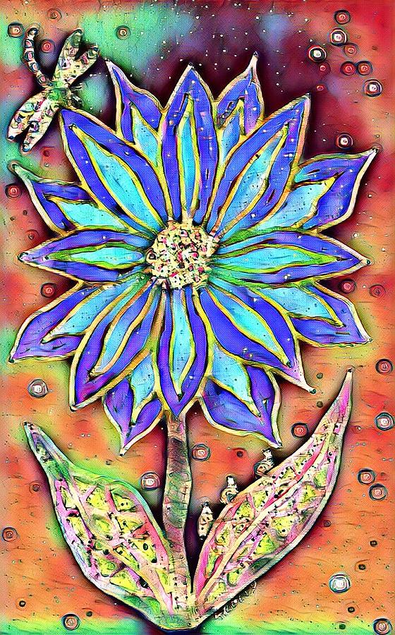 Flower attraction  Mixed Media by Kelly Nicodemus-Miller