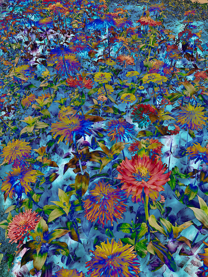 Flower Bed meets sky Digital Art by Bruce Block
