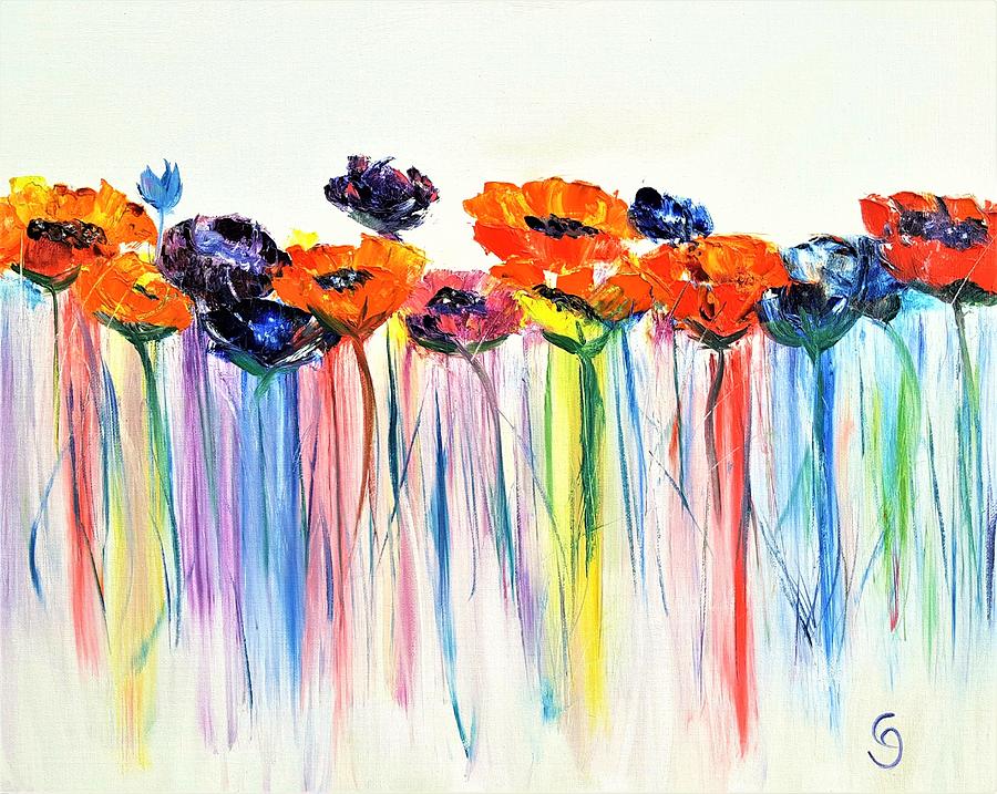 Flower Blast           4920 Painting by Cheryl Nancy Ann Gordon