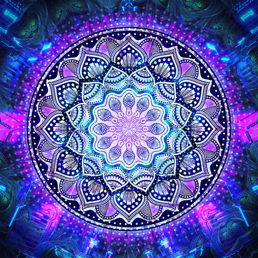 Flower Bloom Mandala Digital Art by Cameron Gray