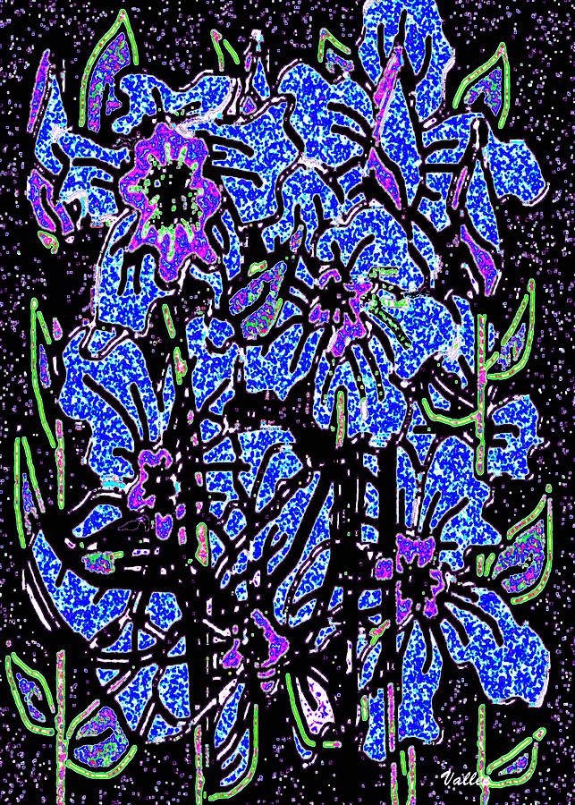 Flower Blues Digital Art by Vallee Johnson