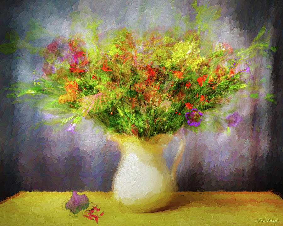 Flower Bouquet Digital Art - Flower bouquet 7-23 by Mike Penney