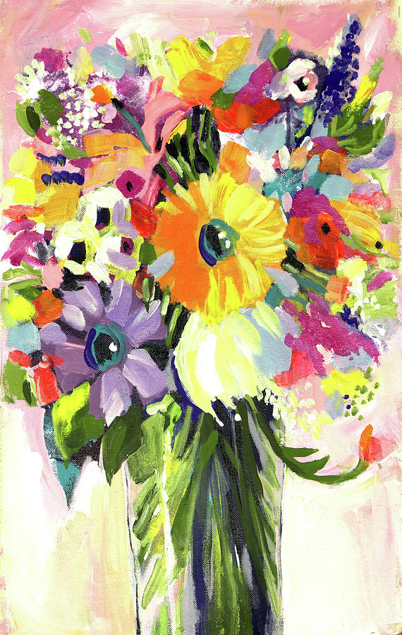 Flower Bouquet IV Mixed Media by Winnie Eaton - Fine Art America