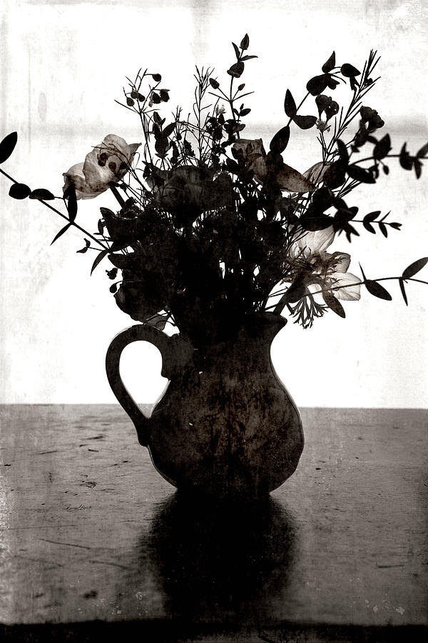 Flower Bouquet Silhouette Sepia Photograph by Sharon Popek