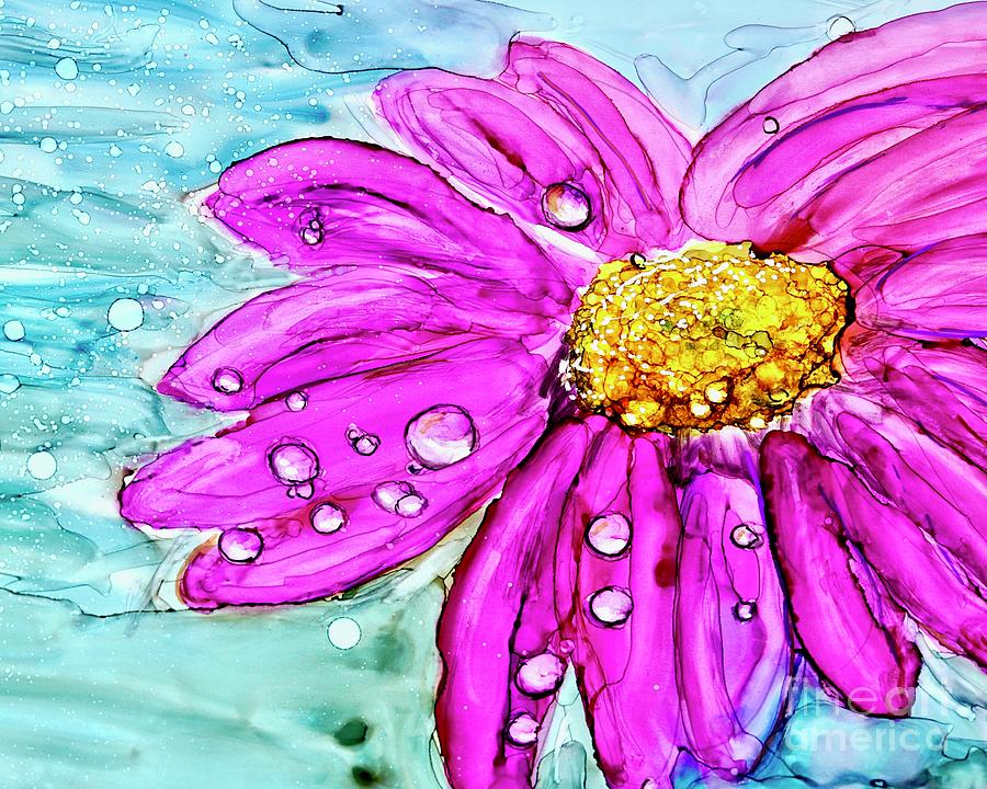 Flower Dripping with Cheer Painting by Patty Donoghue
