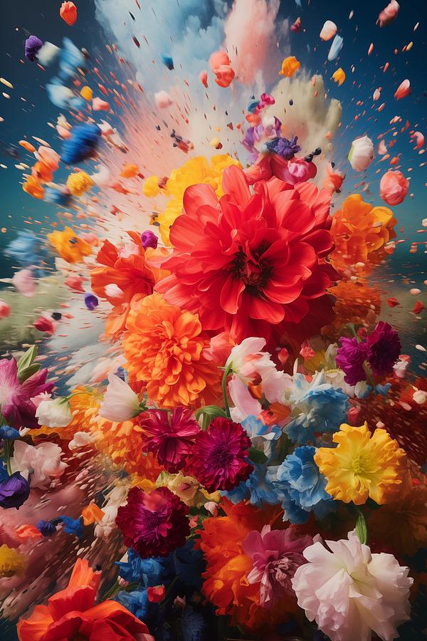 Flower Explosion Digital Art