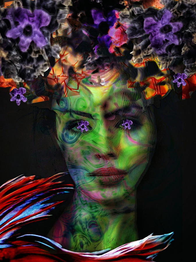 Surrealism Digital Art - Flower eyes girl by Gunilla Munro Gyllenspetz Surrealism Digital Art - Flower eyes girl by Gunilla Munro Gyllenspetz