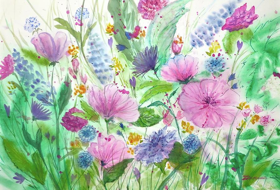 Flower Fantasy Painting by Denise Van Deroef