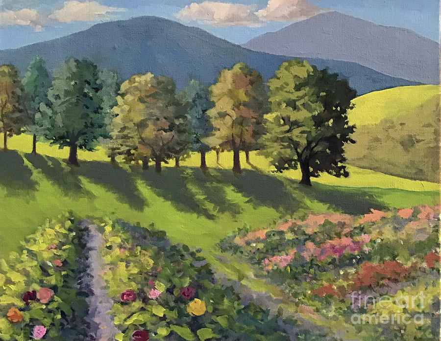 Flower Farm Painting by Anne Marie Brown