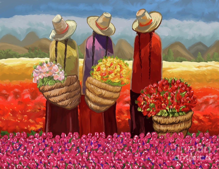 Flower Painting - Flower Farm by Tim Gilliland