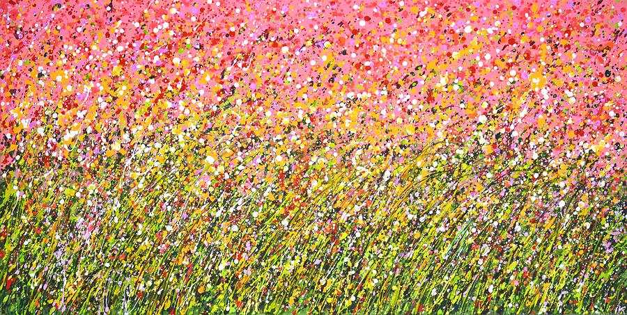 	Flower field. Summer. Painting by Iryna Kastsova