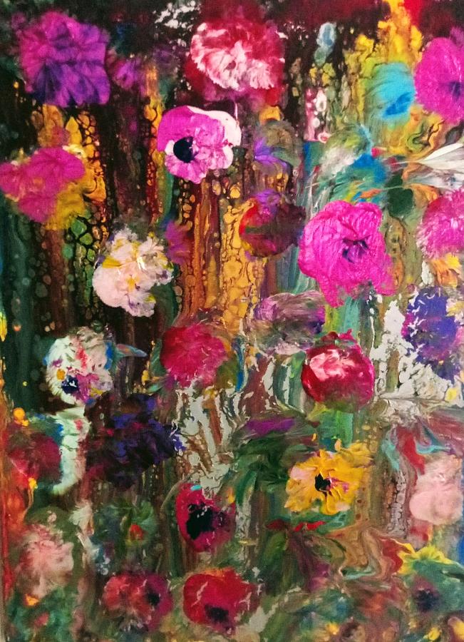 Flower Fusion Painting by Anna Adams