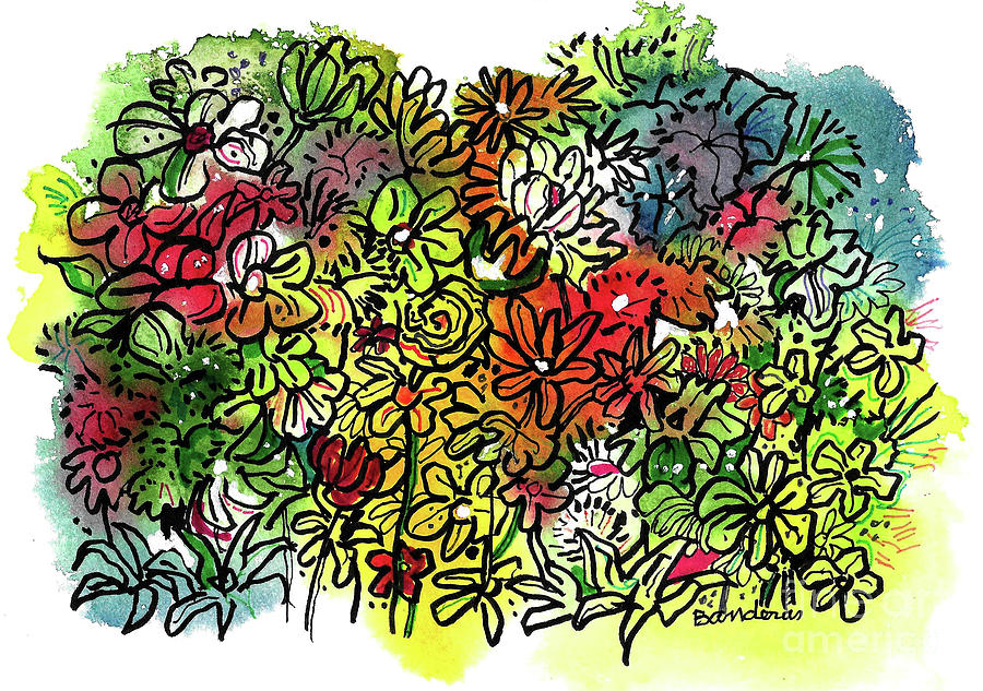 Flower Garden 2021 Painting by Terry Banderas