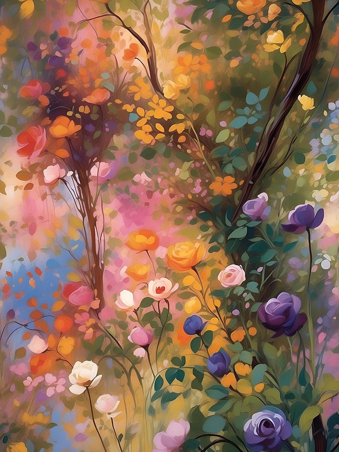 Flower Garden #7 Digital Art by Mark Greenberg