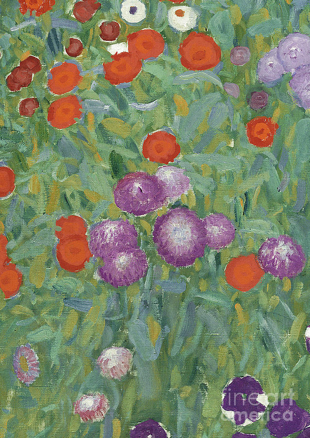 Gustav Klimt Painting - Flower Garden, Detail by Gustav Klimt