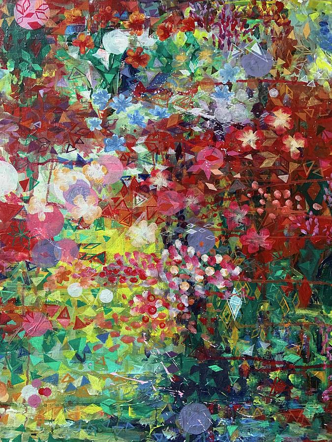 Flower Garden Painting by Yasmine Hasib - Fine Art America