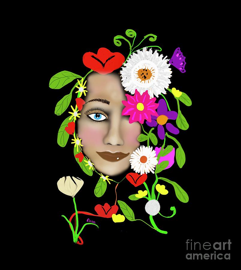 Flower girl 2 Digital Art by Elaine Rose Hayward Flower girl 2 Digital Art by Elaine Rose Hayward