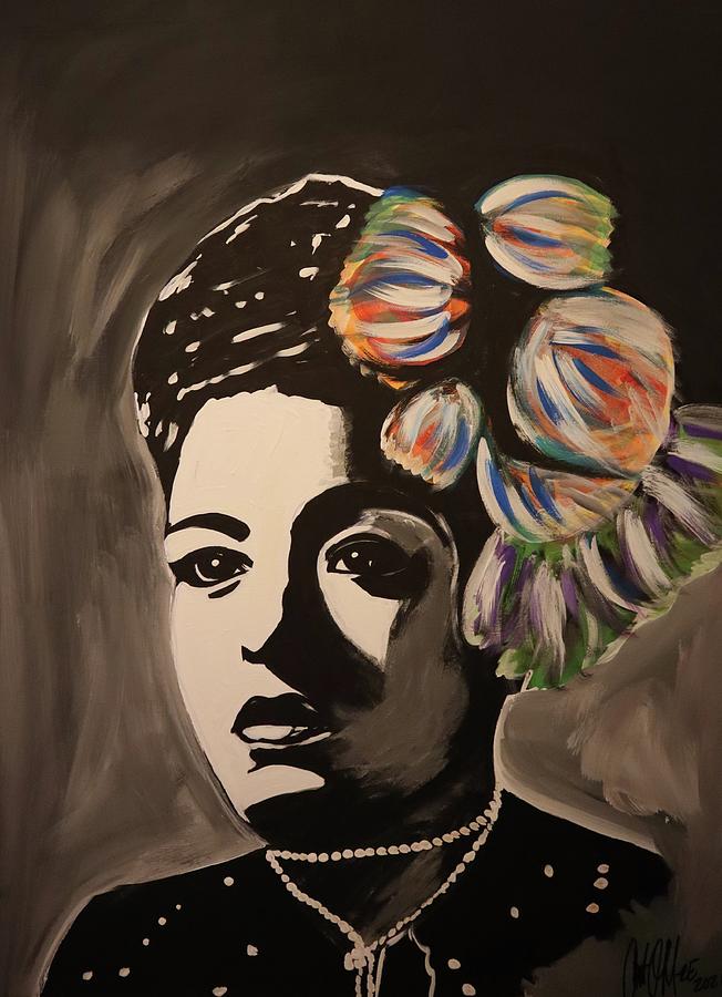 Flower Headed Lady Painting by Antonio Moore
